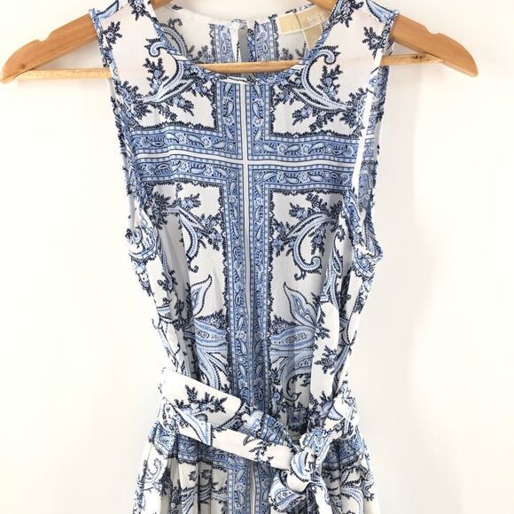 Michael Kors Printed Fit & Flare Sleeveless Dress - Picture 3 of 9